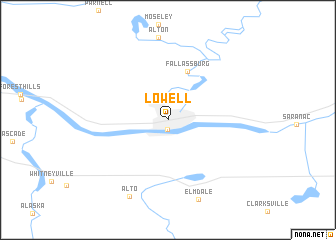 map of Lowell