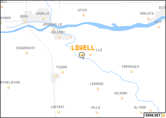 map of Lowell