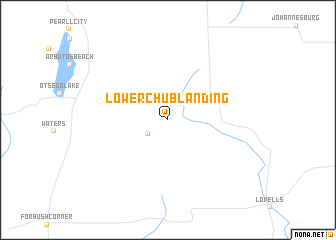 map of Lower Chub Landing