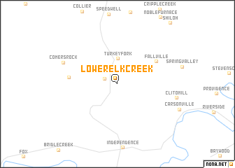 map of Lower Elk Creek