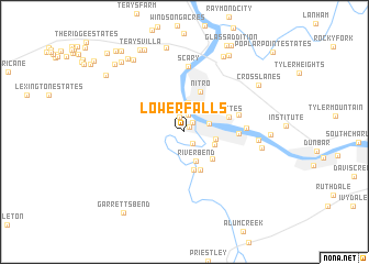 map of Lower Falls