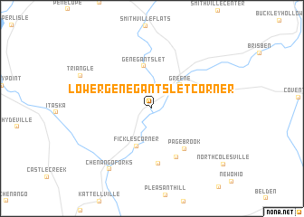 map of Lower Genegantslet Corner