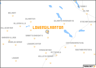 map of Lower Gilmanton