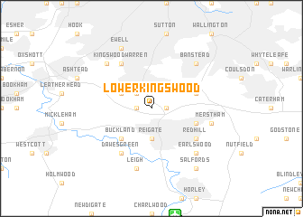 map of Lower Kingswood