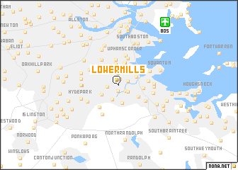 map of Lower Mills