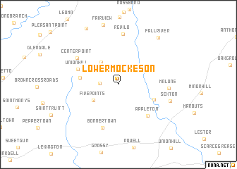 map of Lower Mockeson