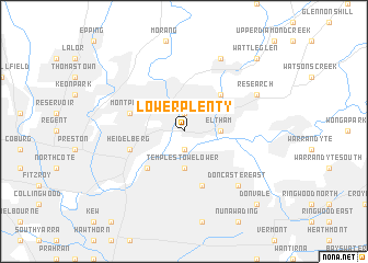 map of Lower Plenty