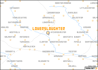 map of Lower Slaughter