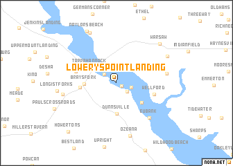 map of Lowerys Point Landing