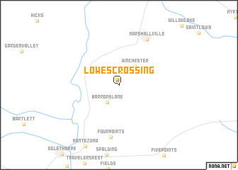 map of Lowes Crossing