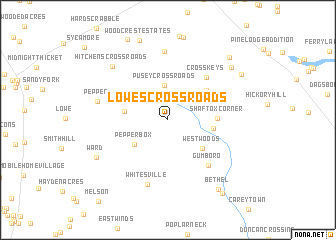 map of Lowes Crossroads