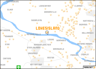 map of Lowes Island