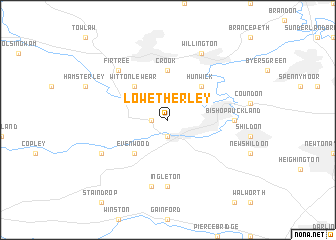 map of Low Etherley