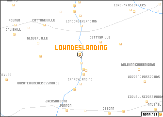 map of Lowndes Landing