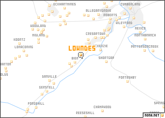 map of Lowndes