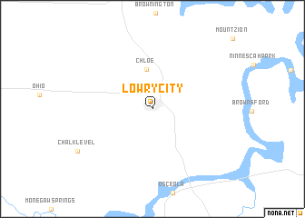 map of Lowry City