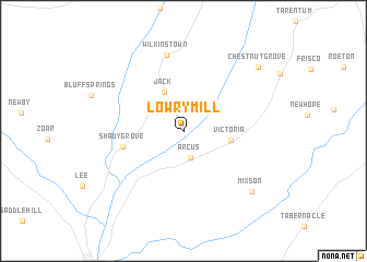 map of Lowry Mill