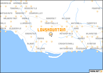 map of Lows Mountain