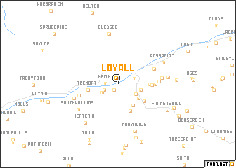 map of Loyall