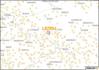 map of Lozanj