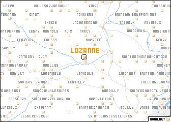 map of Lozanne