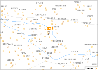 map of Lože