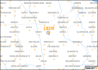 map of Ložín