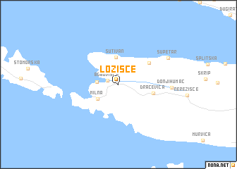 map of Ložišće