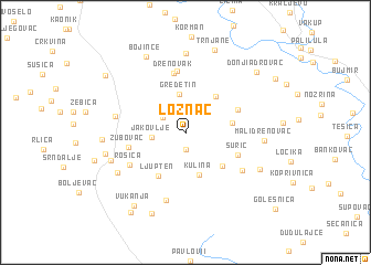 map of Loznac