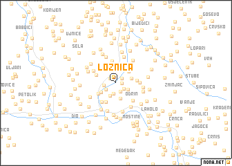 map of Loznica