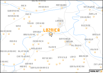 map of Loznica