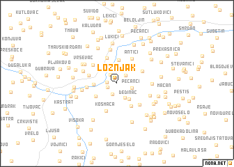 map of Ložnjak