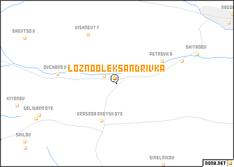 map of Lozno-Oleksandrivka