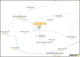 map of Loznoye