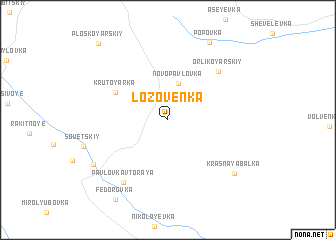 map of Lozovenʼka