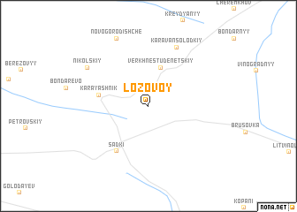 map of Lozovoy
