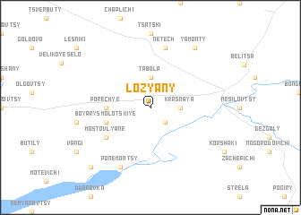 map of Lozyany