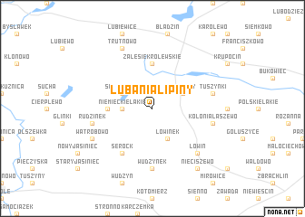 map of Lubania Lipiny