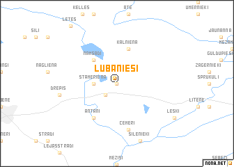 map of Lubānieši