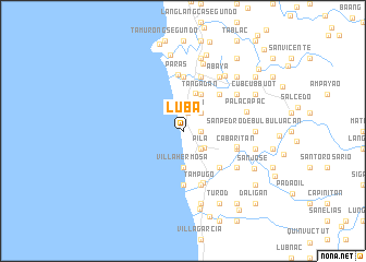 map of Luba