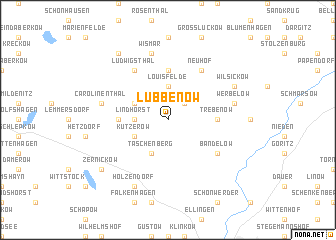 map of Lübbenow