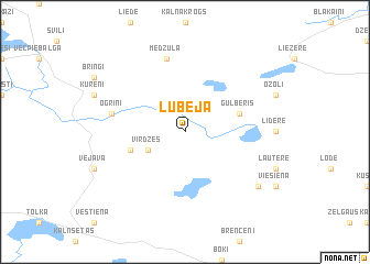 map of Lubeja