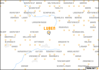 map of Lüben