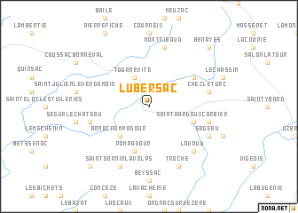 map of Lubersac