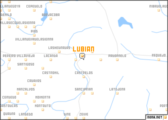 map of Lubián