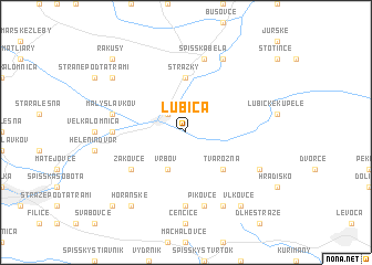 map of ľubica