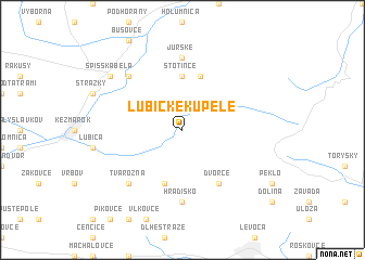 map of ľubické Kúpele