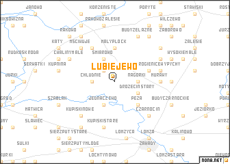 map of Lubiejewo