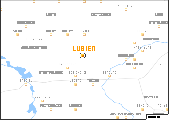 map of Lubień