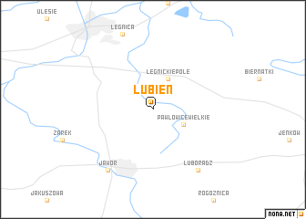 map of Lubień